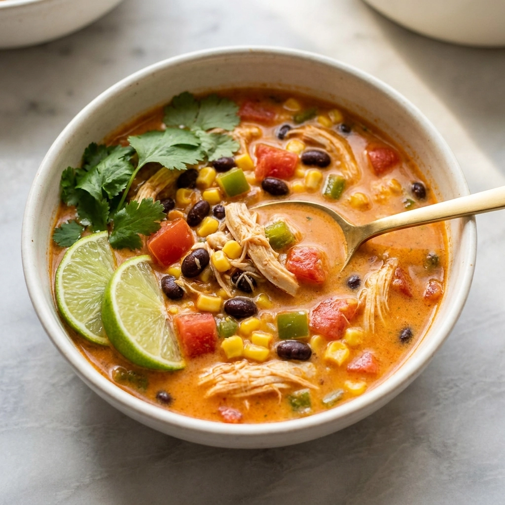 Ultimate Creamy Chicken Enchilada Soup Recipe | Easy Comfort Food Dinner