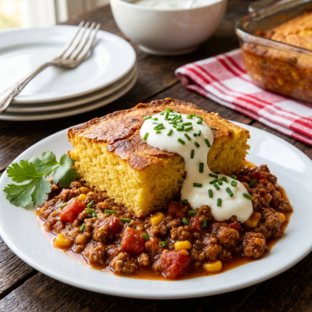 Ultimate Sloppy Joe Casserole With Golden Cornbread Crust | Easy Family Dinner Ideas