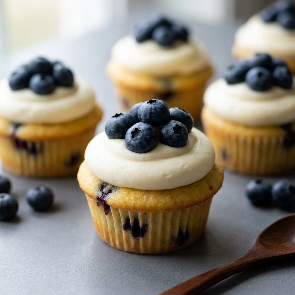 White Chocolate Blueberry Cheesecake Cupcakes | Gourmet Summer Dessert Idea