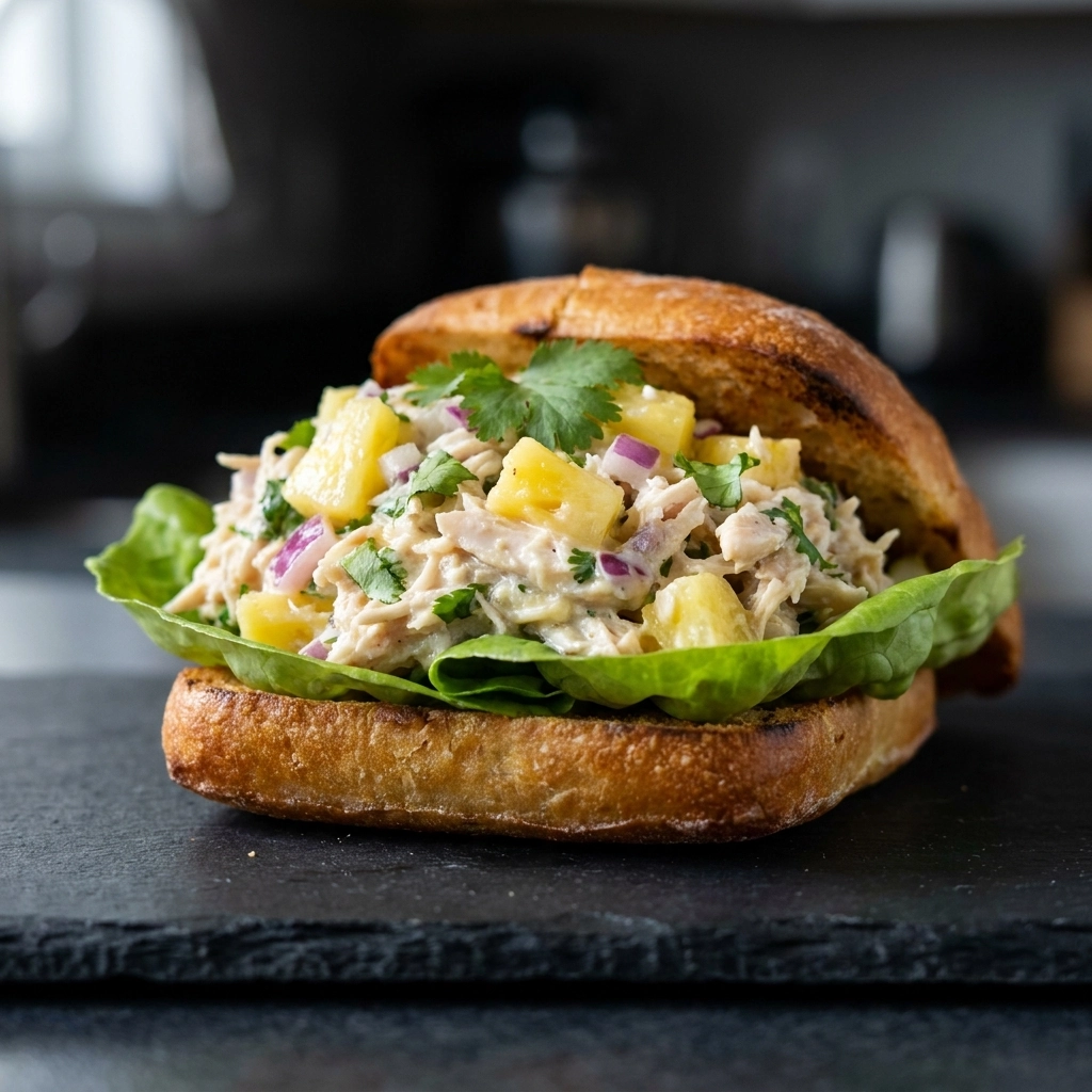 Tropical Sunshine Pineapple Chicken Salad Sandwiches | Easy Summer Lunch Idea