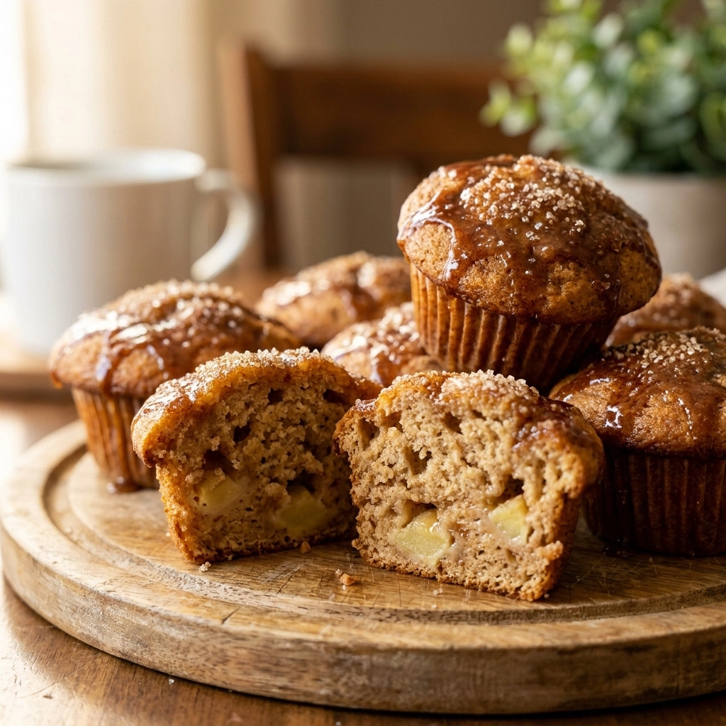 Easy Baked Cinnamon Apple Muffins Recipe Perfect for School Snacks | Apple Muffins