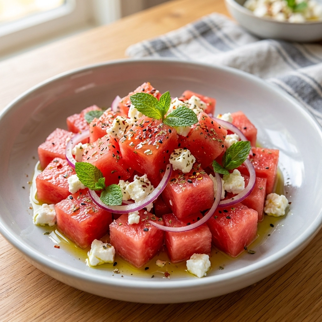 Fresh Watermelon Feta Salad Recipe: The Ultimate Easy Summer Side | Healthy Summer Salad