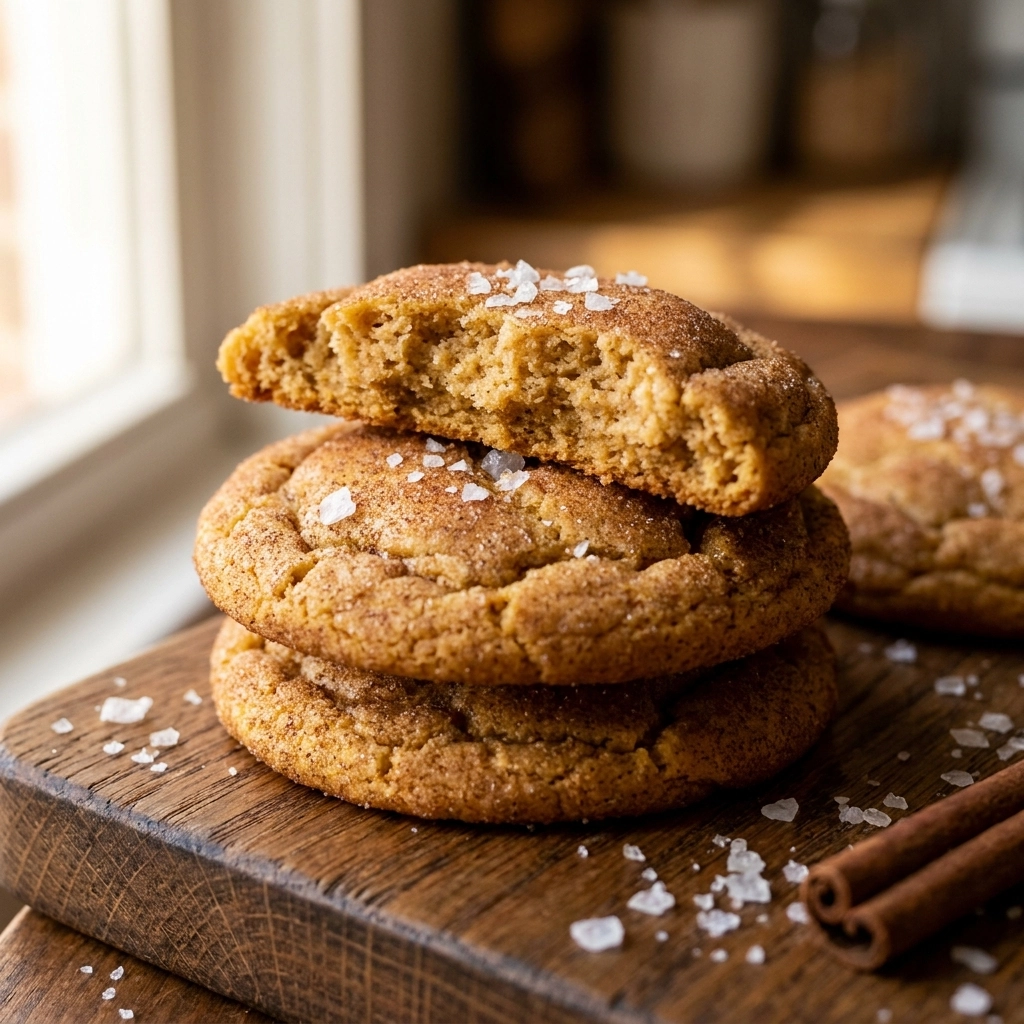 Cozy Soft Pumpkin Snickerdoodle Cookies Easy Homemade Cinnamon Sugar Recipe | Fall Treats