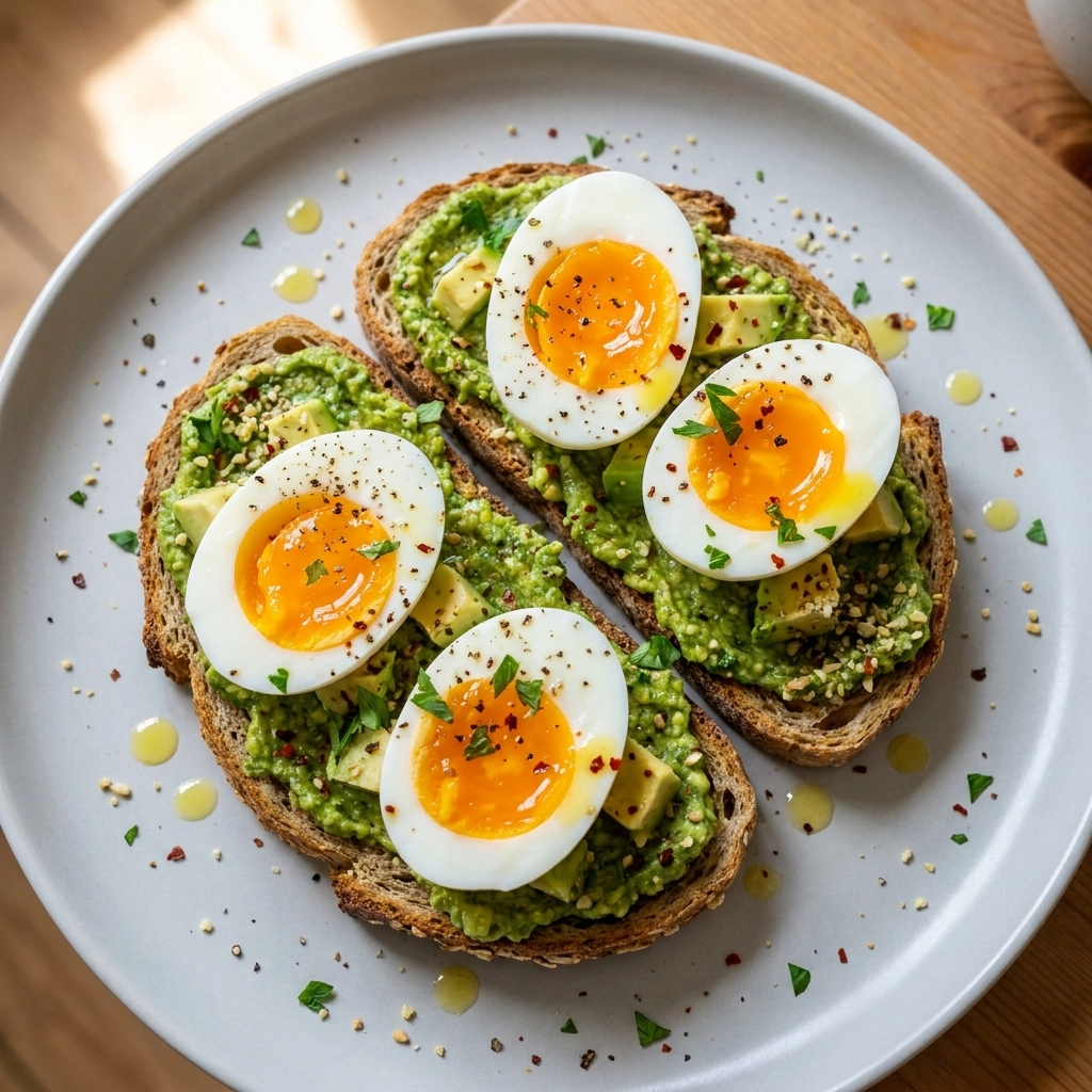 Jammy Egg Avocado Pesto Toast: The Ultimate Breakfast Upgrade | Healthy Toast Ideas