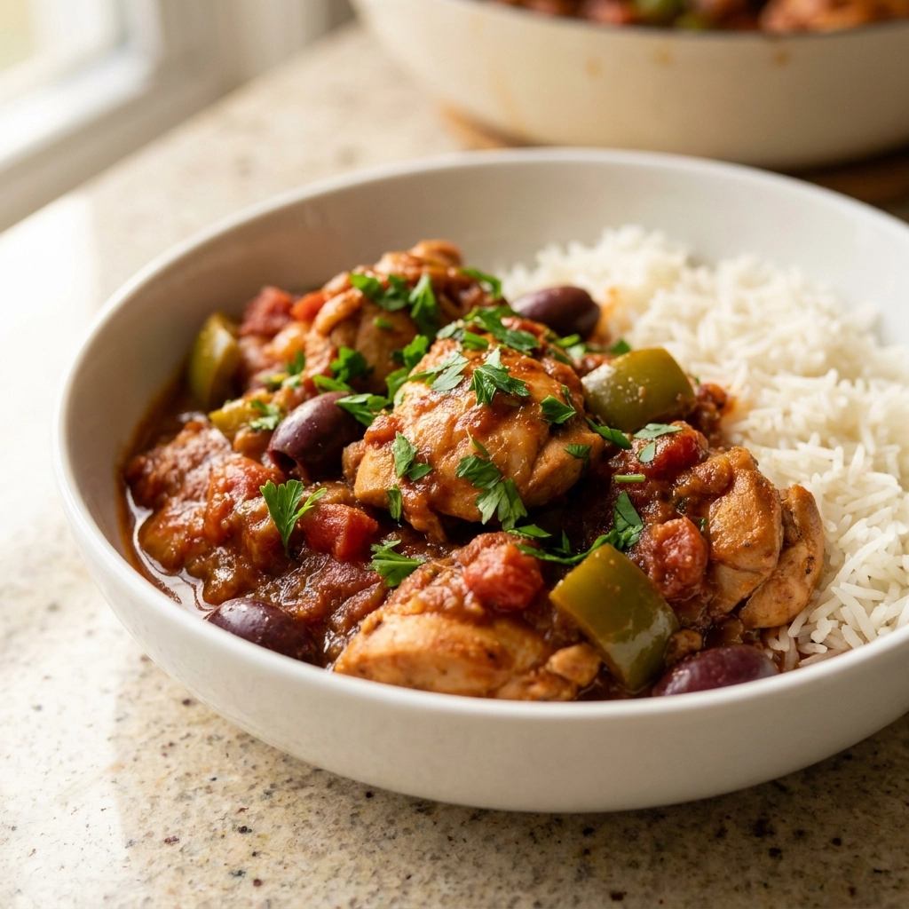 Slow Cooker Chicken Cacciatore with Rustic Vegetables | Easy Slow Cooker Dinner