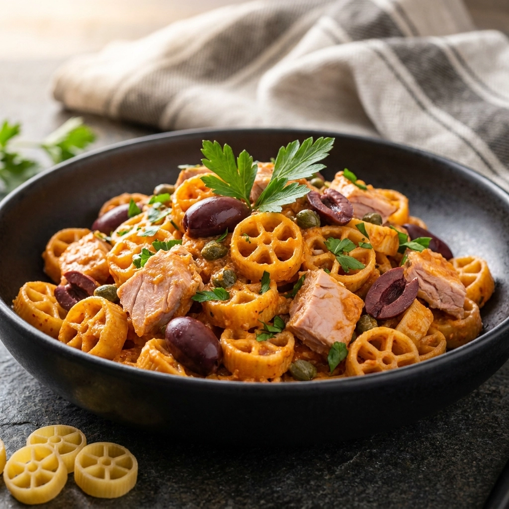 Zesty Tuna Red Pesto Pasta: The Ultimate 20-Minute Pantry Dinner | Easy Pasta Recipe