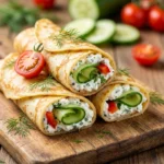 Crunchy Cucumber Cottage Cheese Wraps | Low Carb High Protein Snack Ideas