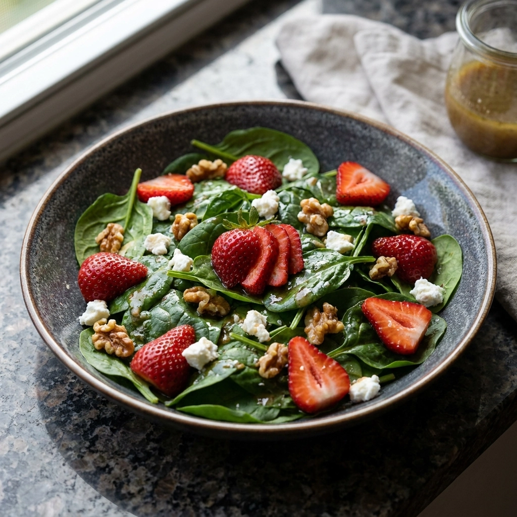 Refreshing Strawberry Spinach Salad Recipe for Summer Bliss | Healthy Summer Salad