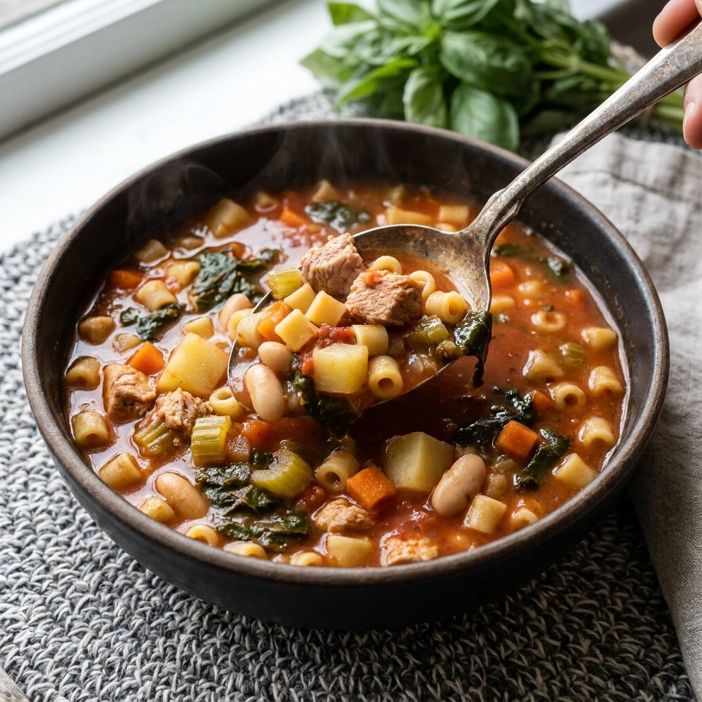Hearty Turkey Minestrone Soup: The Ultimate Comfort Bowl | Healthy Turkey Soup Recipe
