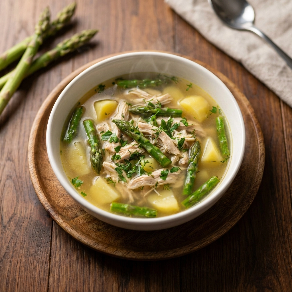 Creamy Asparagus Chicken Soup for Cozy Evenings | Easy Healthy Dinner Ideas