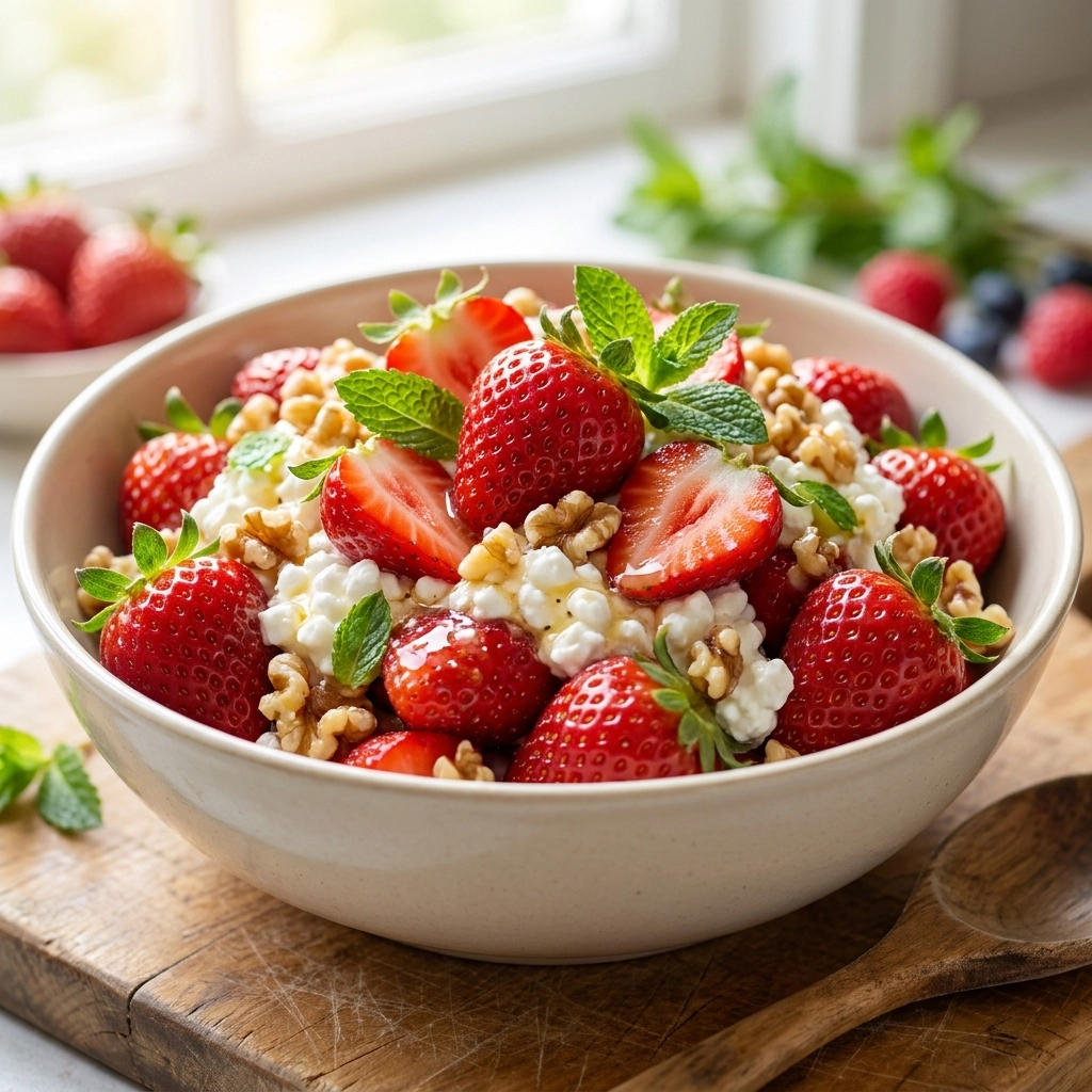 The Ultimate Strawberry Crackle Salad with Honey-Poppyseed Glaze | Summer Berry Salad