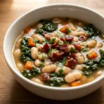Creamy Tuscan White Bean Soup with Fresh Kale and Garlic | Healthy Vegan Soup