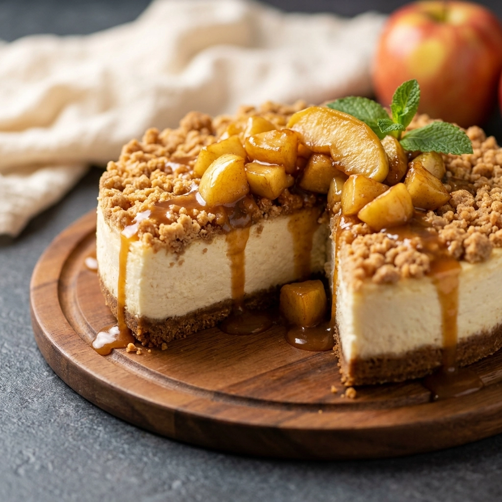 Irresistible Tasty Apple Crumble Cheesecake Recipe | Best Fall Dessert Idea