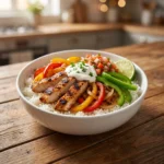 Zesty Chicken Fajita Bowl with Searing Heat | Easy Healthy Dinner Idea