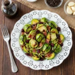Zesty Balsamic Brussels Sprout Salad with Toasted Walnuts | Healthy Side Dish Recipe