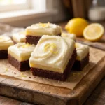 Zesty Frosted Lemon Brownies | Easy Lemon Dessert Bars Recipe
