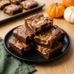 Fudgy Halloween Cream Cheese Swirl Brownies Recipe | Easy Spooky Dessert Idea