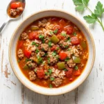 Hearty Slow Cooker Stuffed Pepper Soup | Easy Slow Cooker Dinner Ideas