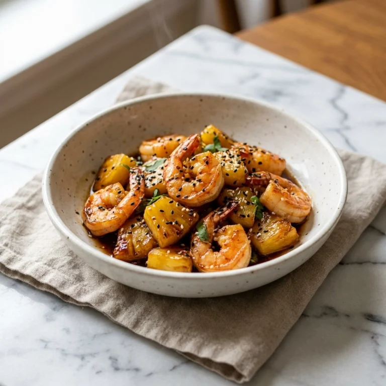 Tropical Shrimp And Pineapple Stir Fry | Easy Healthy Shrimp Recipe