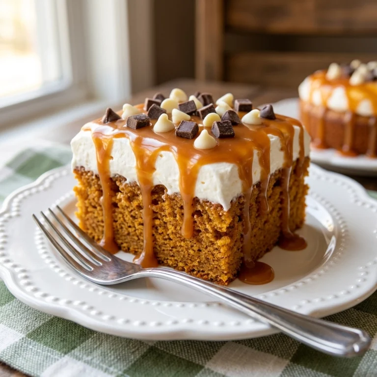 Pumpkin Caramel Poke Cake: The Ultimate Autumn Comfort Dessert | Easy Fall Dessert