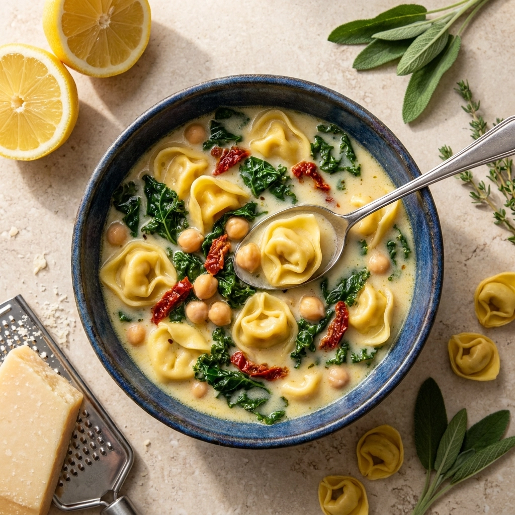 Zesty Lemon Kale Tortellini Soup: The Ultimate Bright Comfort Bowl | Easy Pasta Soup