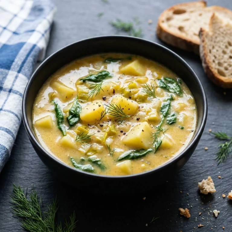 Velvety Creamy Potato Leek Soup | Easy Comfort Food Soup Recipe