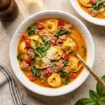 Slow Cooker Sausage Tortellini Soup: A Hearty Italian-Style Comfort Meal | Easy Crockpot Soup