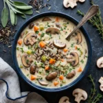 Cream of Mushroom Wild Rice Soup | Cozy Comfort Food Winter Dinner Idea