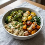 Delightful Crispy Harvest Quinoa Bowl with Tahini Dressing | Healthy Fall Meal Prep
