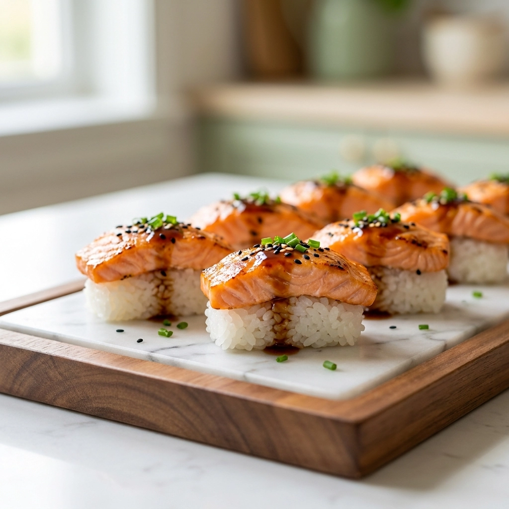 Oven-Baked Salmon Sushi Bites: The Ultimate Fusion Appetizer | Easy Sushi Party Food