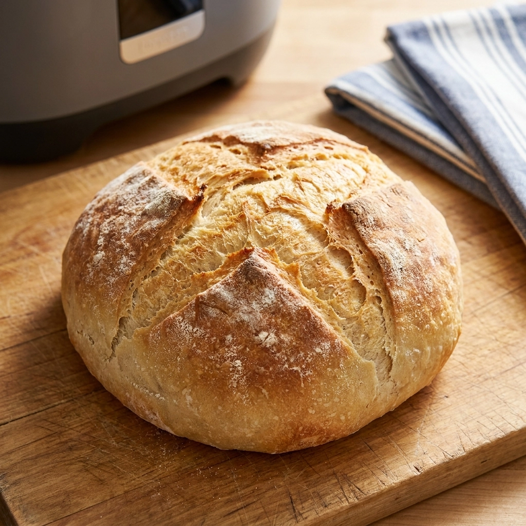 Hearty Slow Cooker Bread with a Golden Crust | Easy Homemade Slow Cooker Loaf