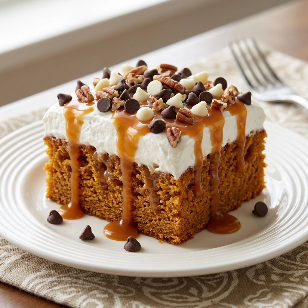Pumpkin Caramel Poke Cake: The Ultimate Autumn Comfort Dessert | Easy Fall Dessert