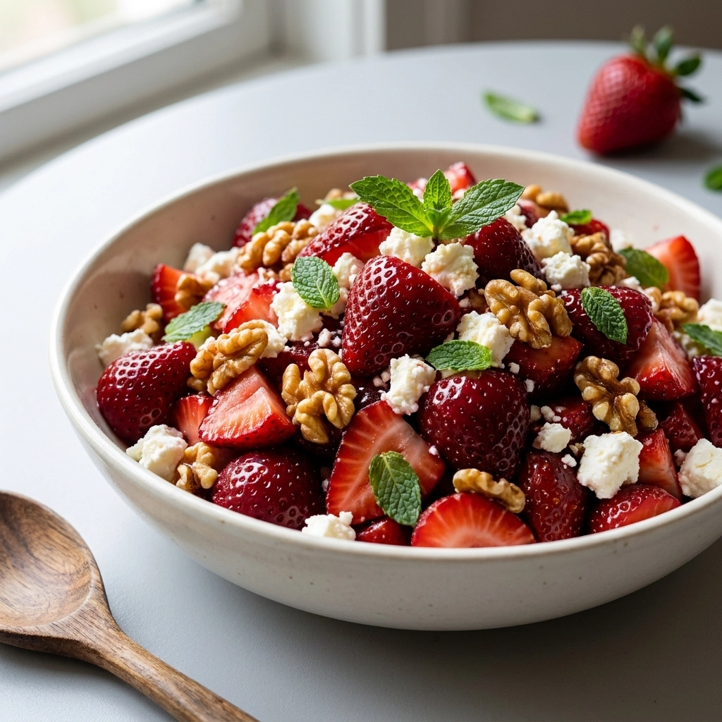 The Ultimate Strawberry Crackle Salad with Honey-Poppyseed Glaze | Summer Berry Salad