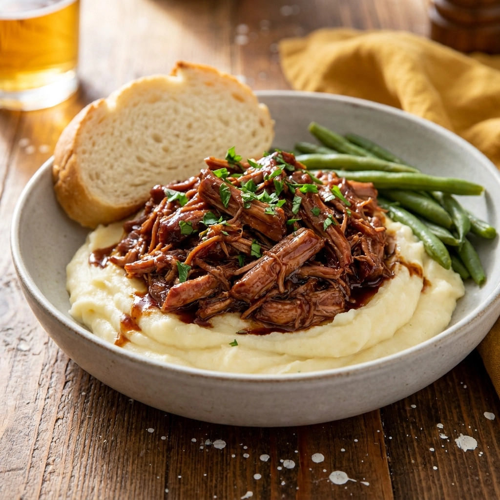 Slow Cooker Pork Loin Roast with Balsamic Glaze | Easy Sunday Dinner Idea