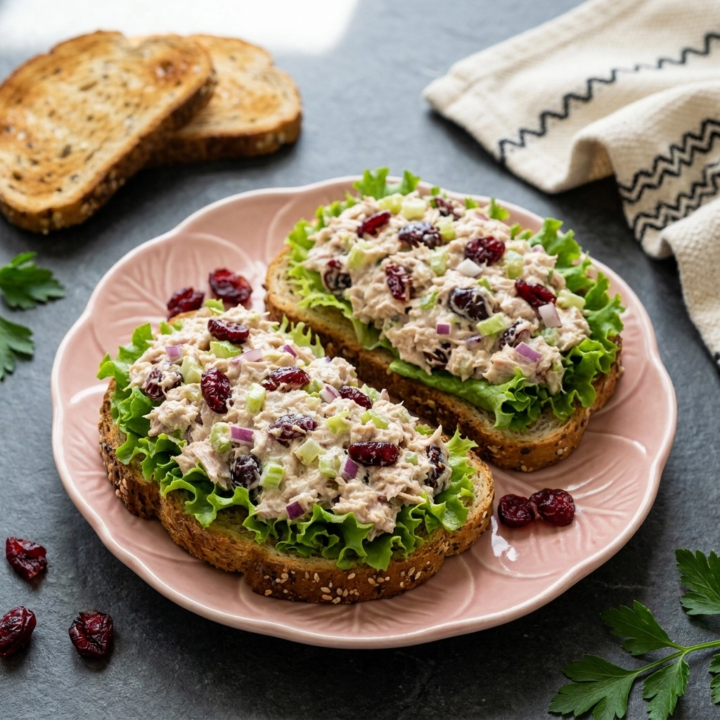 Sweet and Savory Cranberry Tuna Salad | Easy Healthy Lunch Idea