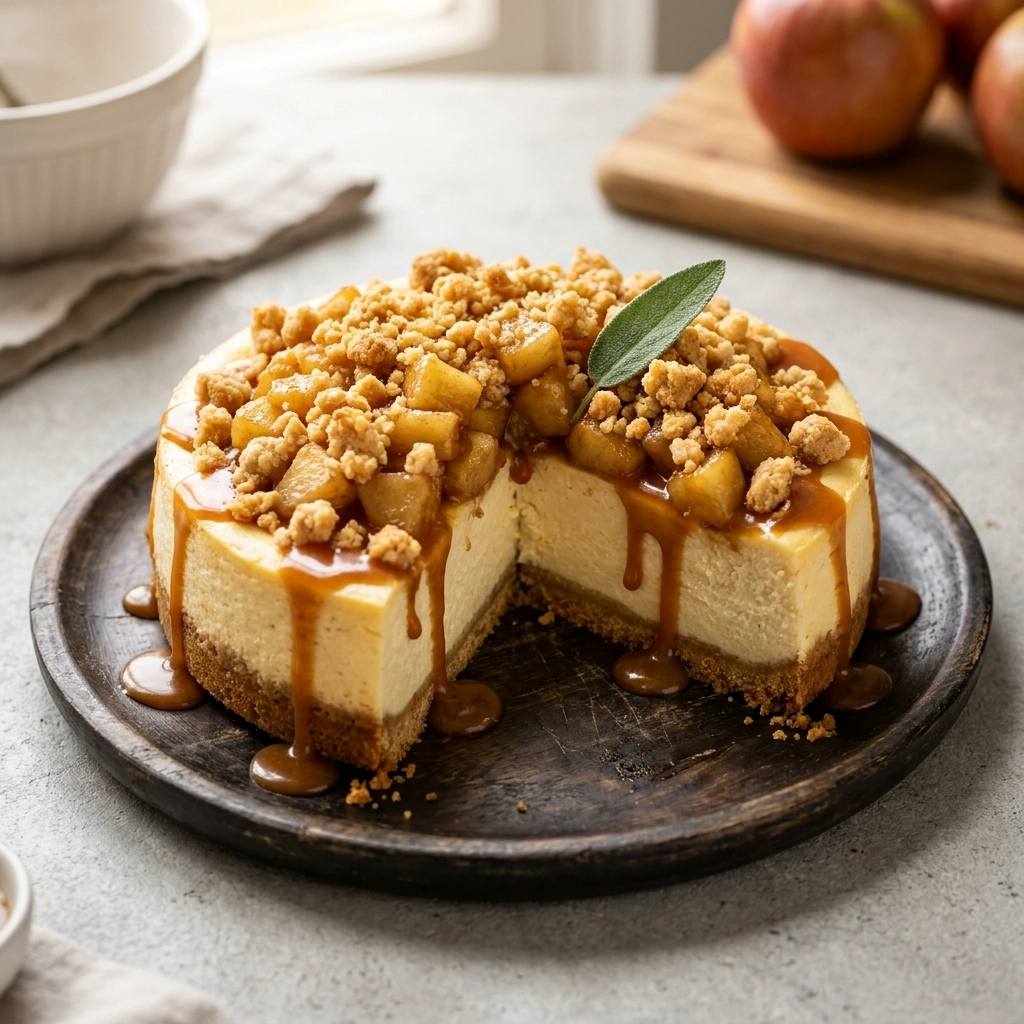 Irresistible Tasty Apple Crumble Cheesecake Recipe | Easy Fall Dessert Idea