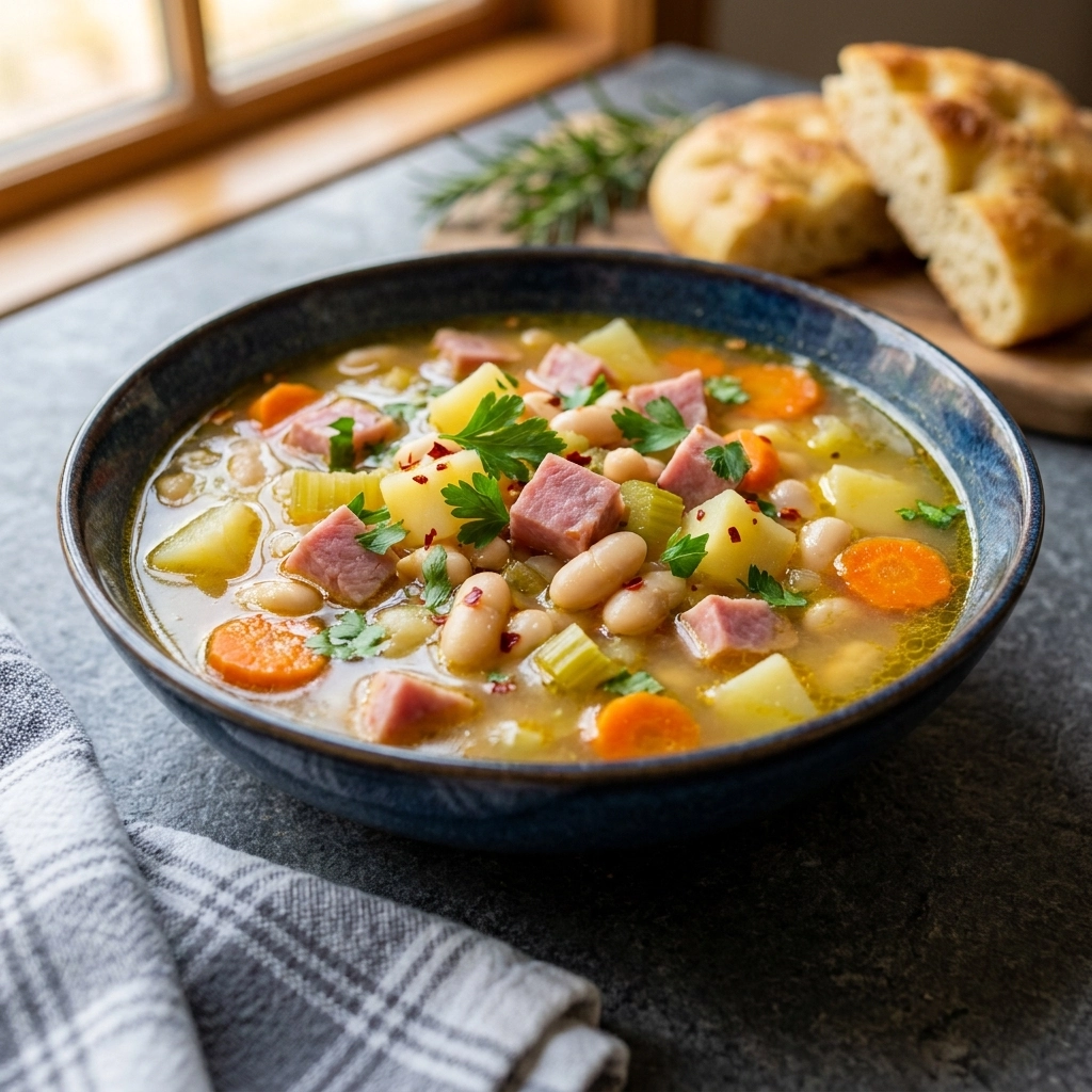 Hearty Leftover Ham and Bean Soup | Easy Comfort Food Dinner Recipe