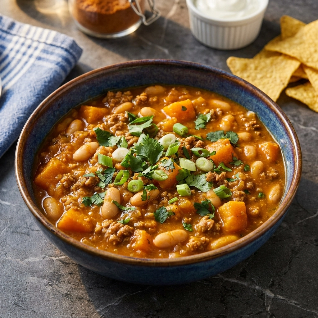 Creamy Pumpkin White Bean Chili | Healthy Fall Soup Recipes for Dinner