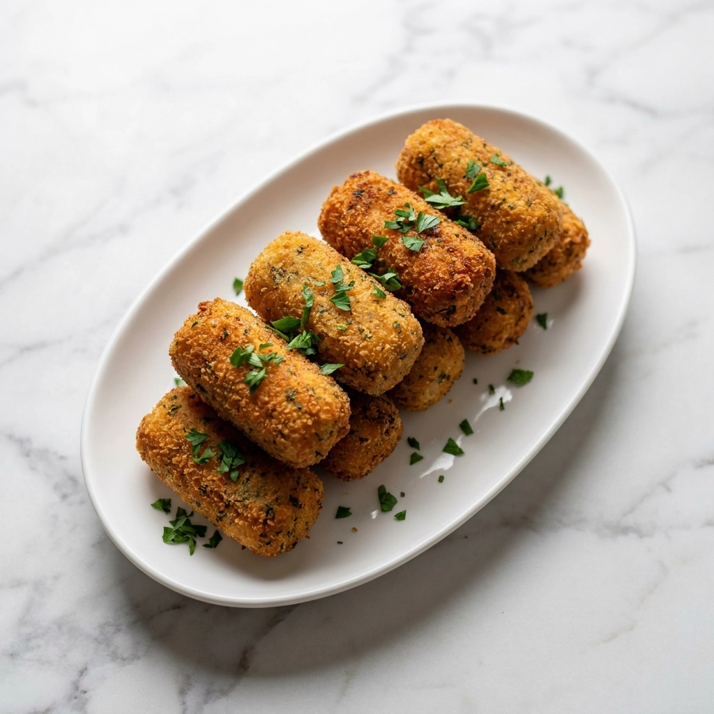 Crispy Garlic Herb Salmon Croquettes | Easy Seafood Appetizer Recipe