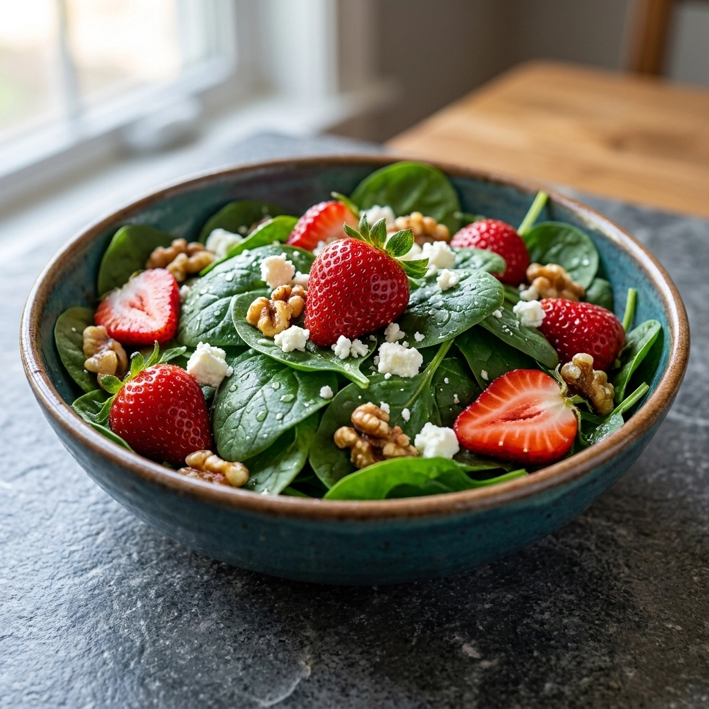 Refreshing Strawberry Spinach Salad Recipe for Summer Bliss | Healthy Summer Salad