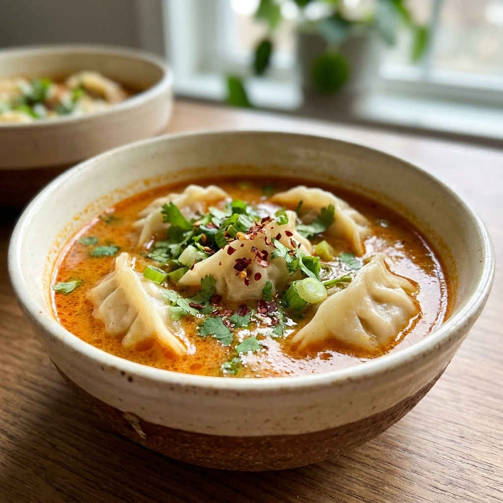 Creamy Red Curry Dumpling Soup: A Hug in a Bowl | Easy Thai Curry Soup Recipe