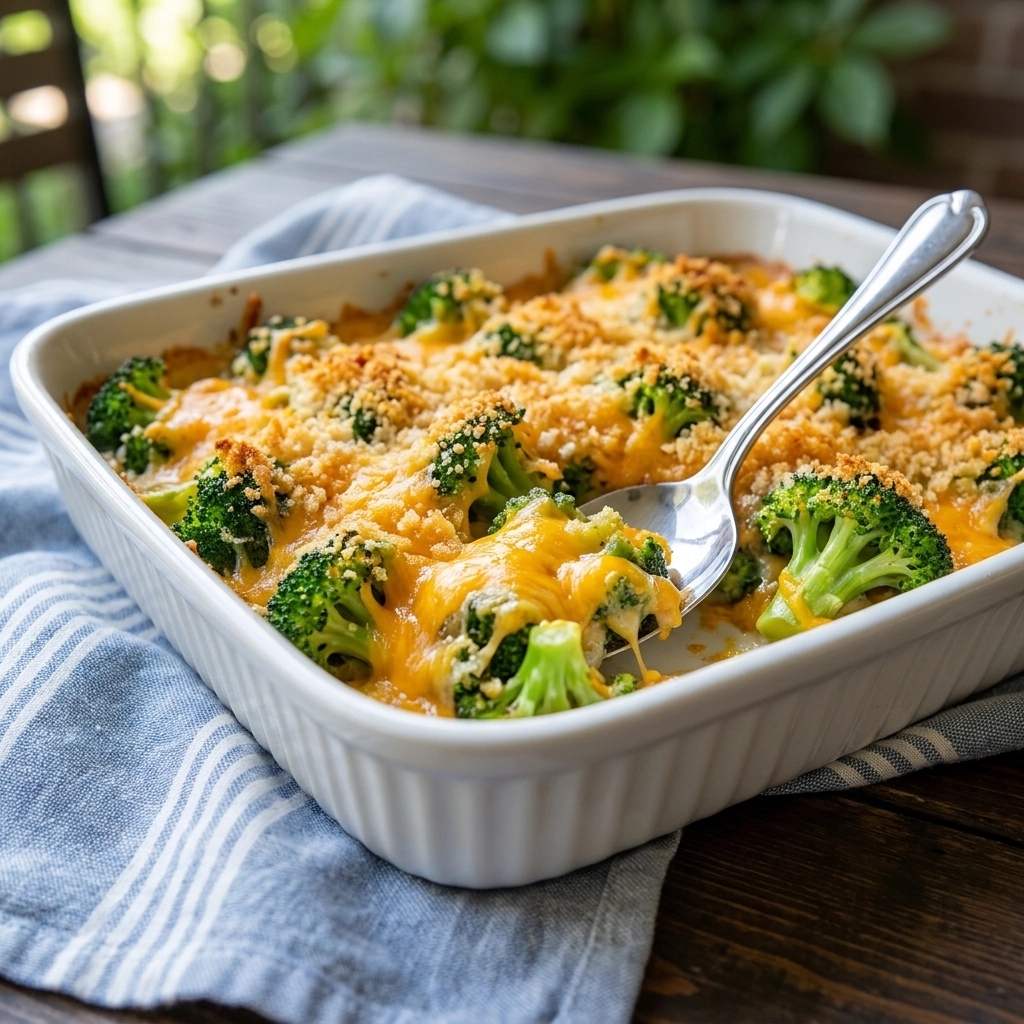 Irresistible Cheesy Broccoli Casserole for Fall Comfort | Easy Broccoli Side Dish