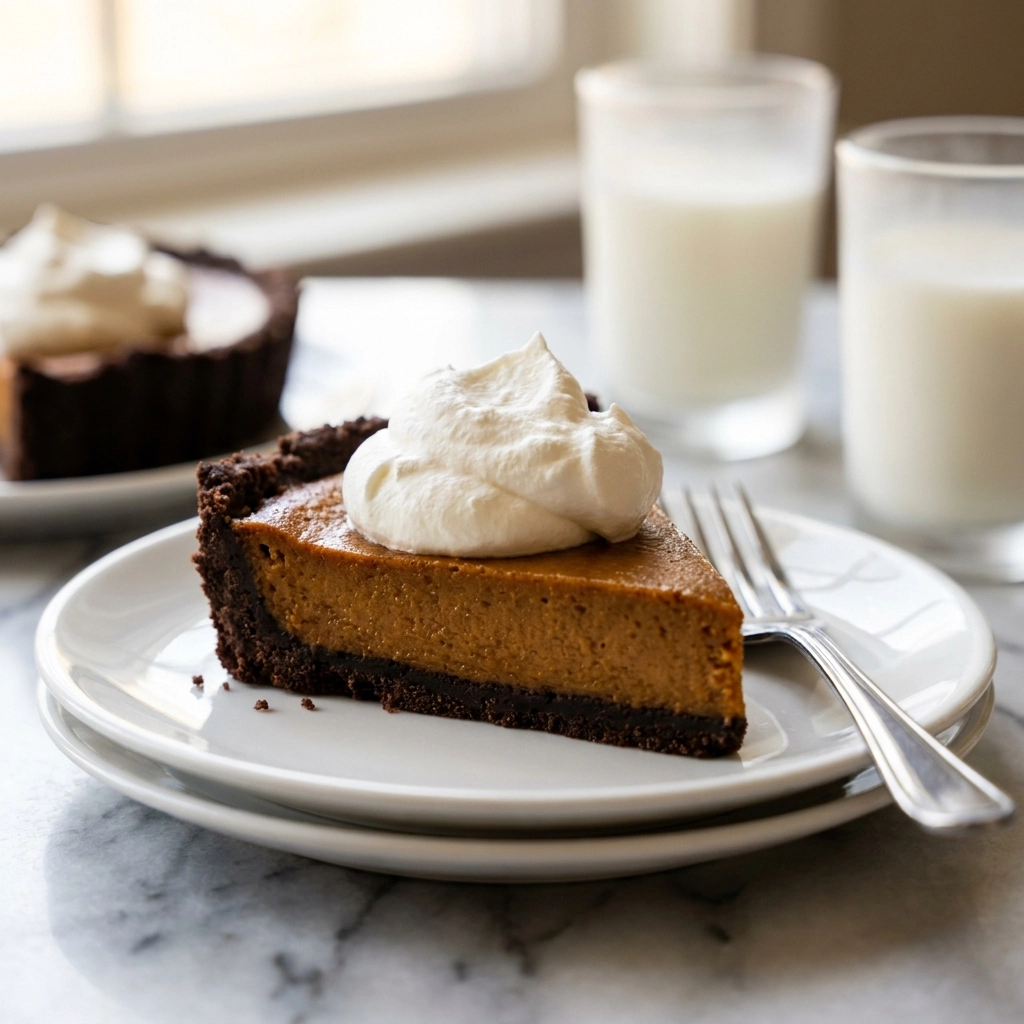 Decadent Dark Chocolate Pumpkin Tart | Easy Fall Dessert Recipe