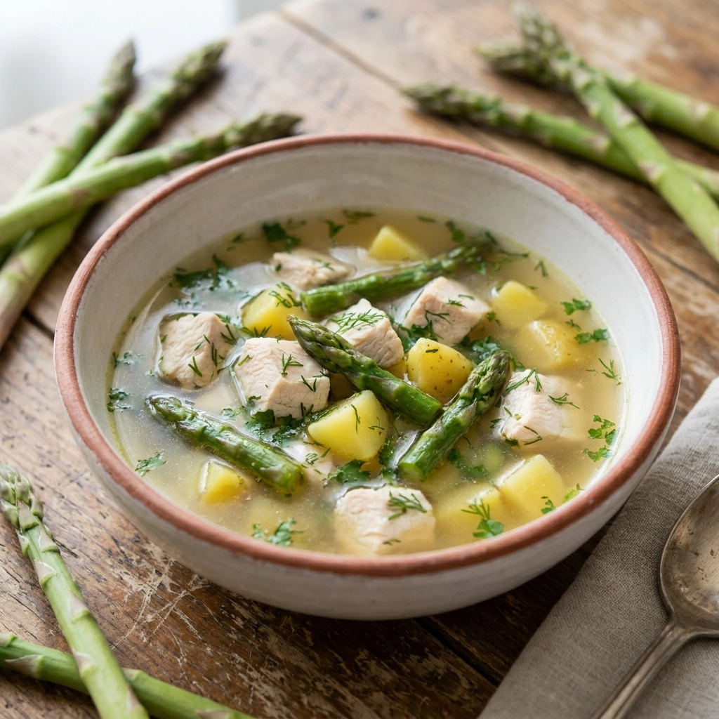 Creamy Asparagus Chicken Soup for Cozy Evenings | Easy Healthy Dinner Ideas