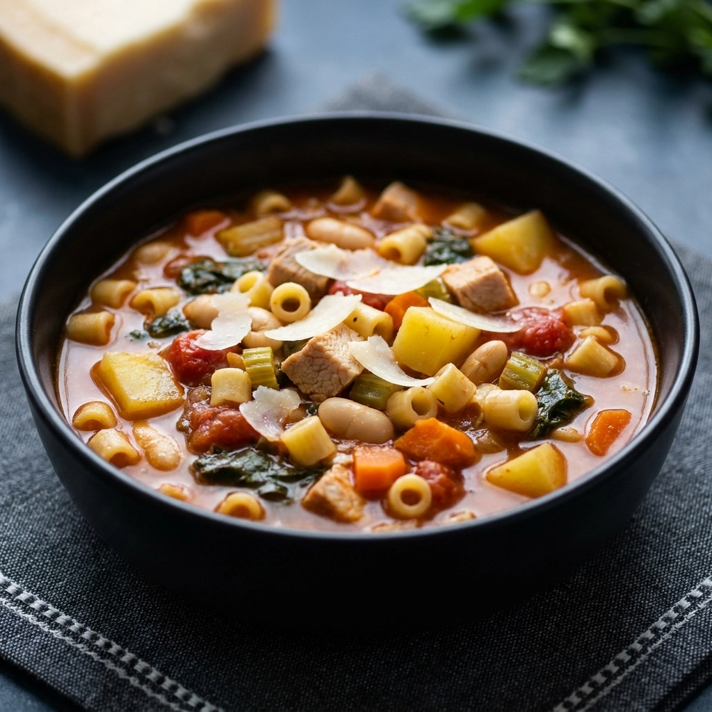 Hearty Turkey Minestrone Soup: The Ultimate Comfort Bowl | Healthy Turkey Soup Recipe