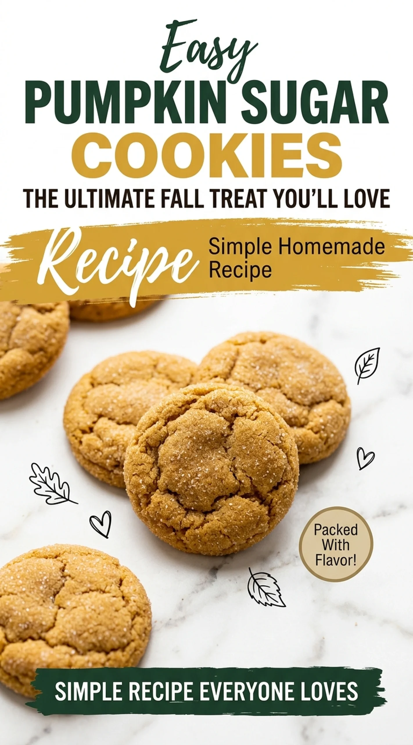 Soft pumpkin sugar cookies dusted with granulated sugar, stacked on a plate with a warm autumnal background.