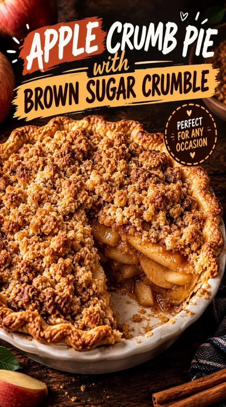 A slice of apple pie with a golden brown sugar crumble topping and sliced apples, served on a white plate.