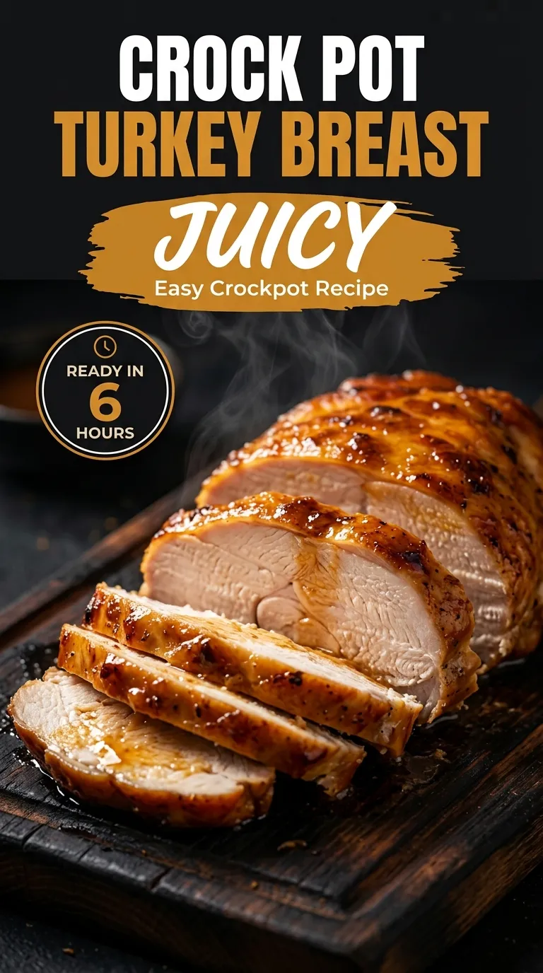 Sliced juicy roasted turkey breast on a platter, garnished with fresh parsley and served with a side of gravy.